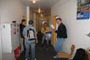 In the corridor of the school